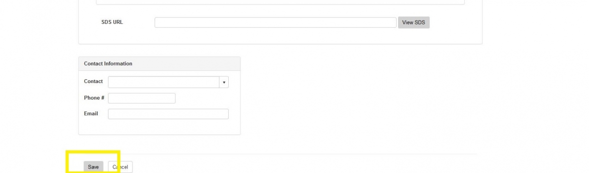 Applied barcode on your container(s) and submit by a "Save" button (scroll down to a bottom page).