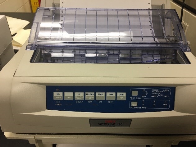 Image of reset dot matrix printer