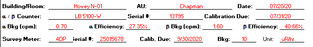 Survey report header